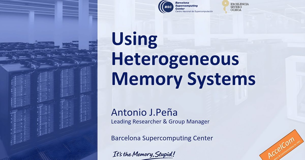 Lecture 6: Where Should My Data Live? Taming Heterogeneous Memory in HPC recording